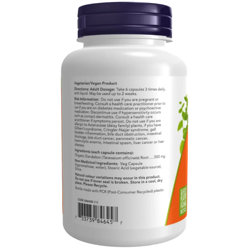 NOW Foods Dandelion Root 500 mg, 100 Veg Capsules | Unbeatable Prices, Daily Deals | VITASHOP