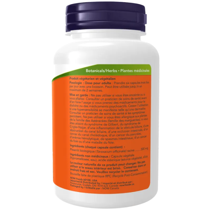 NOW Foods Dandelion Root 500 mg, 100 Veg Capsules | Unbeatable Prices, Daily Deals | VITASHOP