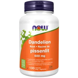 Racine de pissenlit 500 mg, 100 gélules végétales | Safest & Easiest Shopping Vitamins Online | VITASHOP