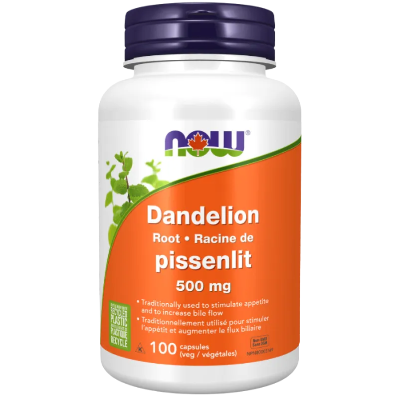 Racine de pissenlit 500 mg, 100 gélules végétales | Safest & Easiest Shopping Vitamins Online | VITASHOP