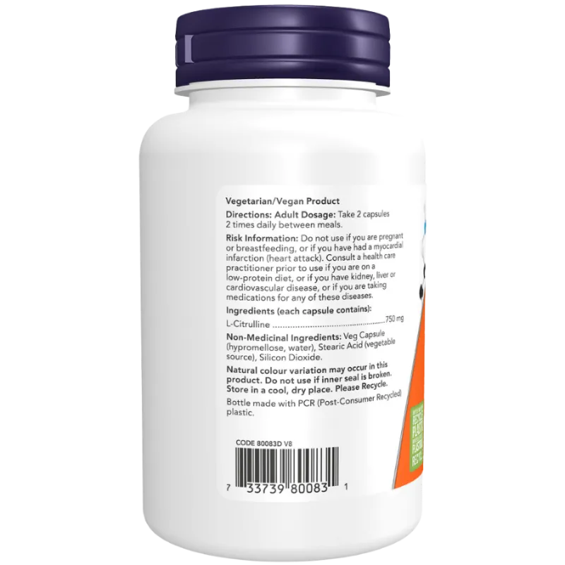 NOW Foods 나우 푸드 L-시트룰린 750mg, 식물성 캡슐 90정 | 매일 업데이트되는 특가 상품 | VITASHOP