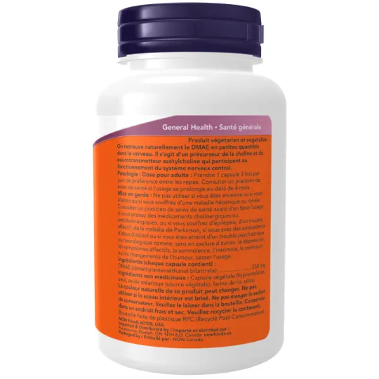 DMAE 250 mg, 100 gélules végétales | Safest & Easiest Shopping Vitamins Online | VITASHOP