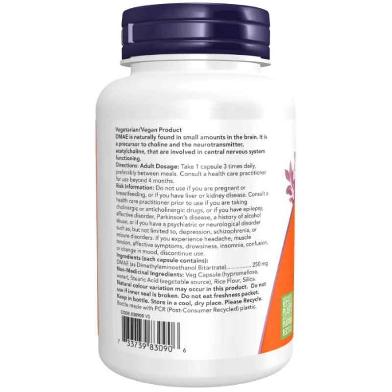 DMAE 250 mg, 100 gélules végétales | Safest & Easiest Shopping Vitamins Online | VITASHOP