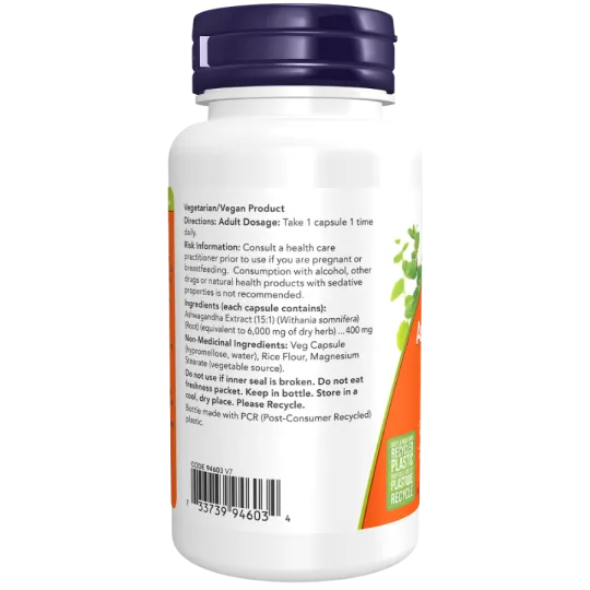 NOW Foods Ashwagandha Extract 400 mg, 90 Veg Capsules | Unbeatable Prices, Daily Deals | VITASHOP