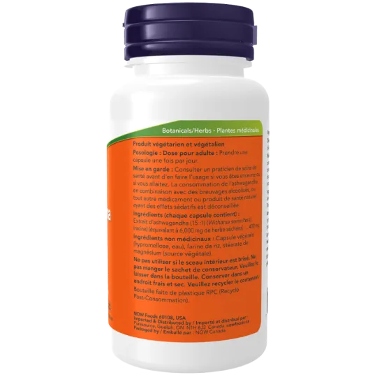 Extrait d’Ashwagandha 400 mg, 90 gélules végétales | Safest & Easiest Shopping Vitamins Online | VITASHOP