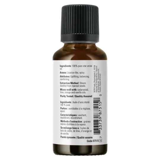 Huile d’anis, 30 mL | Safest & Easiest Shopping Vitamins Online | VITASHOP