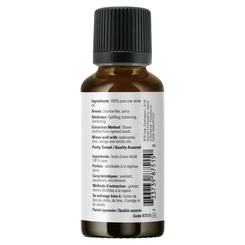 NOW Foods Anise Oil, 30 mL | 每天不同折扣, 全网最低价格 | 种类齐全的保健品店铺 VITASHOP, 只有你想不到, 没有你买不到 !