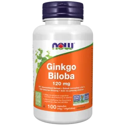 NOW Foods Ginkgo Biloba 120 mg, 100 Capsules | Unbeatable Prices, Daily Deals | VITASHOP