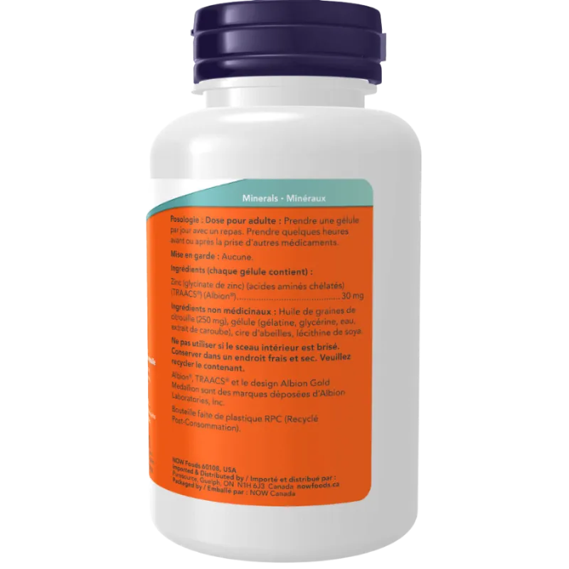 NOW Foods 나우 푸드 징크 글리시네이트 30mg, 120 소프트젤 | 매일 업데이트되는 특가 상품 | VITASHOP