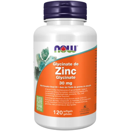 NOW Foods 나우 푸드 징크 글리시네이트 30mg, 120 소프트젤 | 매일 업데이트되는 특가 상품 | VITASHOP