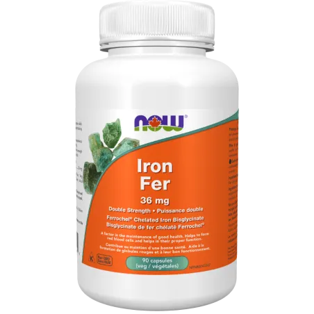 NOW Foods Iron Bisglycinate 36 mg, 90 Veg Capsules | Unbeatable Prices, Daily Deals | VITASHOP