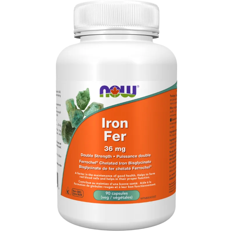 Bisglycinate de fer 36 mg, 90 gélules végétales | Safest & Easiest Shopping Vitamins Online | VITASHOP