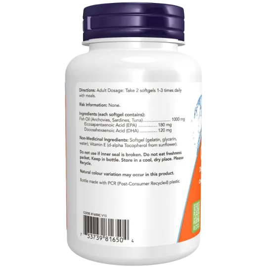 NOW Foods 나우 푸드 오메가-3 1000 mg, 100 소프트젤 | 매일 업데이트되는 특가 상품 | VITASHOP