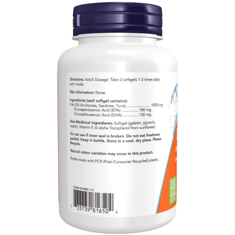 NOW Foods 나우 푸드 오메가-3 1000 mg, 100 소프트젤 | 매일 업데이트되는 특가 상품 | VITASHOP