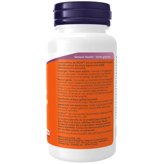 NOW Foods Astaxanthin 4 mg, 90 Softgels | Unbeatable Prices, Daily Deals | VITASHOP