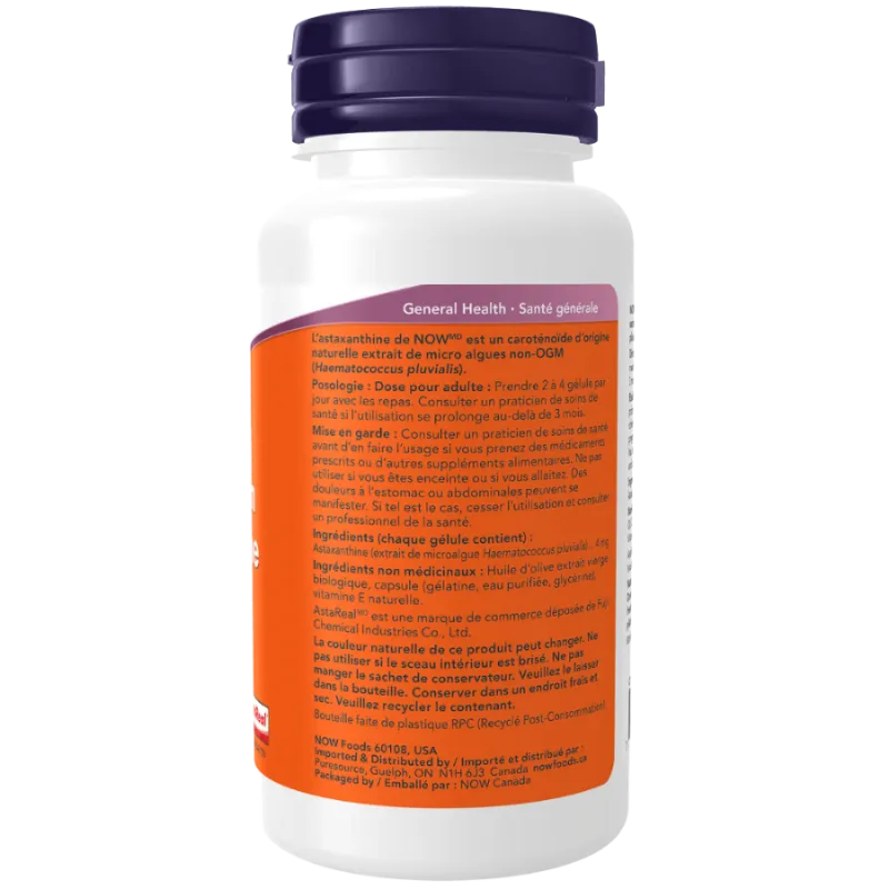 NOW Foods Astaxanthin 4 mg, 90 Softgels | Unbeatable Prices, Daily Deals | VITASHOP
