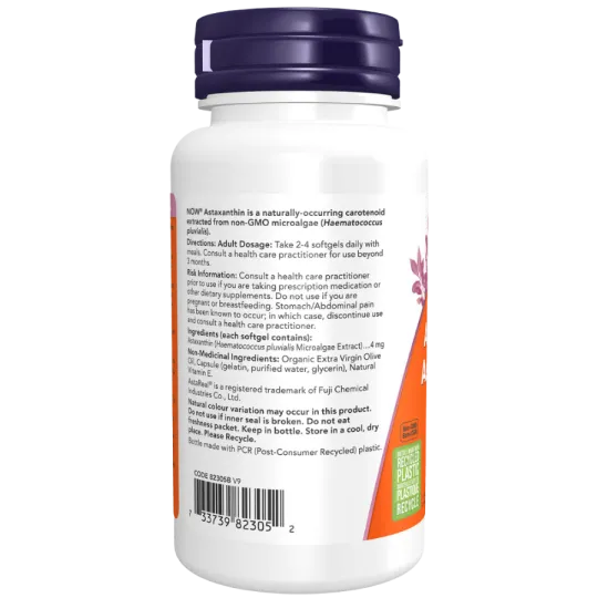 Astaxanthine 4 mg, 90 gélules | Safest & Easiest Shopping Vitamins Online | VITASHOP