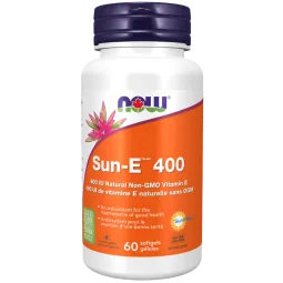 NOW Foods 나우 푸드 SUN-E 400 IU 천연 비 GMO 비타민 E, 60 소프트젤 | 매일 업데이트되는 특가 상품 | VITASHOP