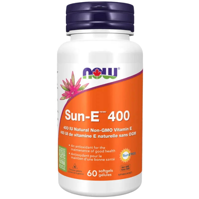 NOW Foods 나우 푸드 SUN-E 400 IU 천연 비 GMO 비타민 E, 60 소프트젤 | 매일 업데이트되는 특가 상품 | VITASHOP
