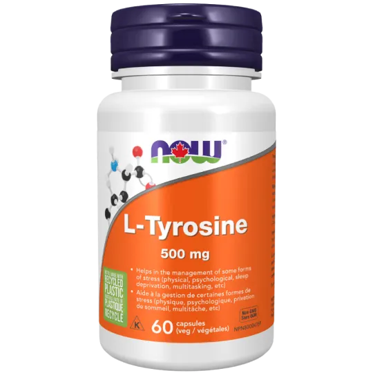 NOW Foods L-Tyrosine 500 mg, 60 Capsules | Unbeatable Prices, Daily Deals | VITASHOP