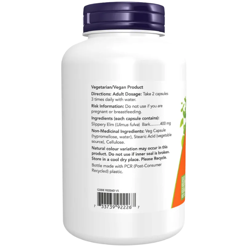 NOW Foods Slippery Elm 400 mg, 250 Capsules | 每天不同折扣, 全网最低价格 | 种类齐全的保健品店铺 VITASHOP, 只有你想不到, 没有你买不到 !