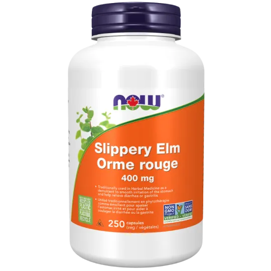 NOW Foods Slippery Elm 400 mg, 250 Capsules | Unbeatable Prices, Daily Deals | VITASHOP