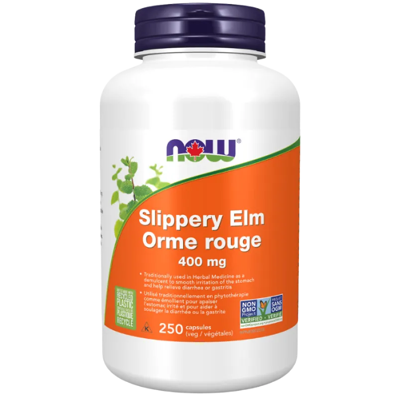 NOW Foods Slippery Elm 400 mg, 250 Capsules | 每天不同折扣, 全网最低价格 | 种类齐全的保健品店铺 VITASHOP, 只有你想不到, 没有你买不到 !