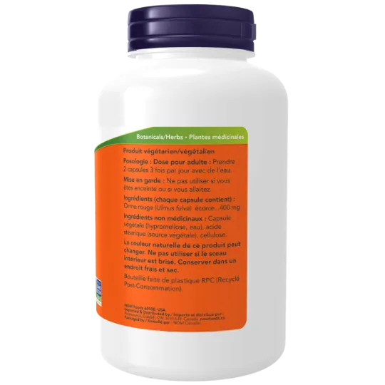 NOW Foods Slippery Elm 400 mg, 250 Capsules | Unbeatable Prices, Daily Deals | VITASHOP