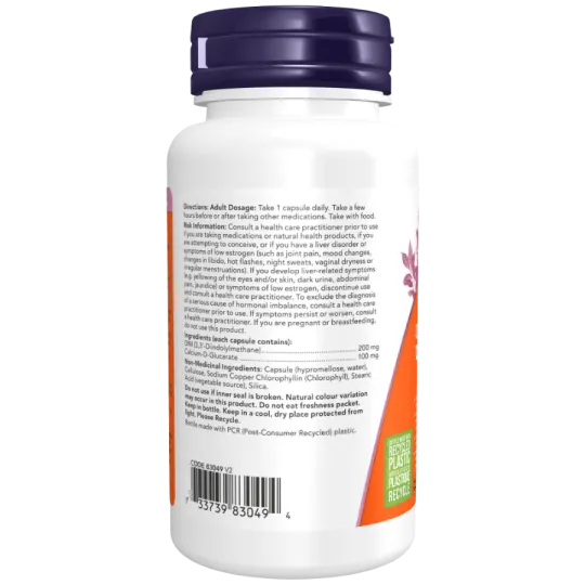 DIM 200 mg avec glucarate de calcium, 90 Vegcaps | Safest & Easiest Shopping Vitamins Online | VITASHOP