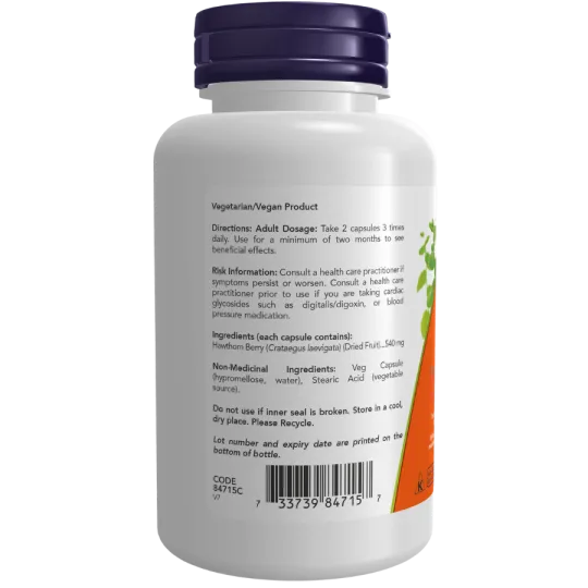 NOW Foods 나우 푸드 산사나무 열매 550mg, 식물성 캡슐 100정[DISCONTINUED] | 매일 업데이트되는 특가 상품 | VITASHOP