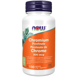 NOW Foods Chromium Picolinate 200 mcg, 100 Capsules | Unbeatable Prices, Daily Deals | VITASHOP