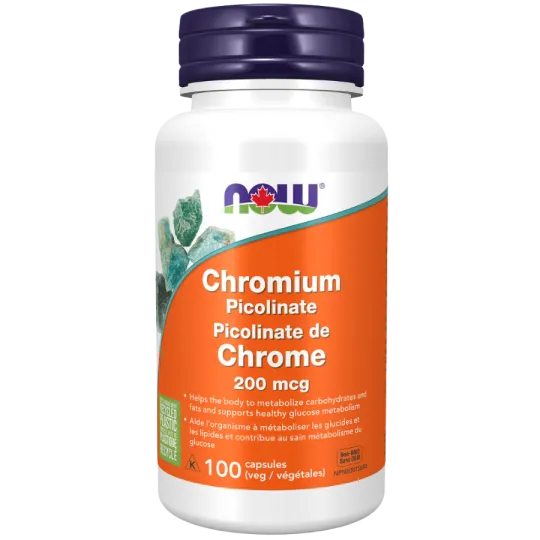 NOW Foods Chromium Picolinate 200 mcg, 100 Capsules | Unbeatable Prices, Daily Deals | VITASHOP