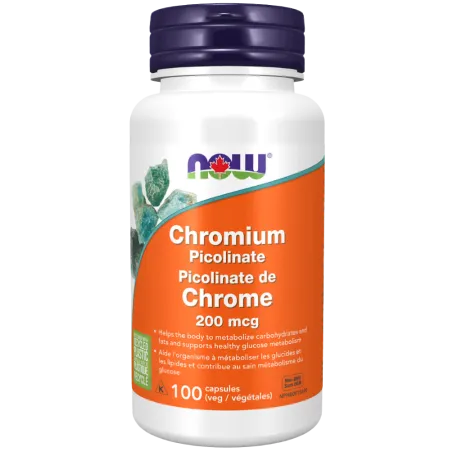 NOW Foods Chromium Picolinate 200 mcg, 100 Capsules | Unbeatable Prices, Daily Deals | VITASHOP
