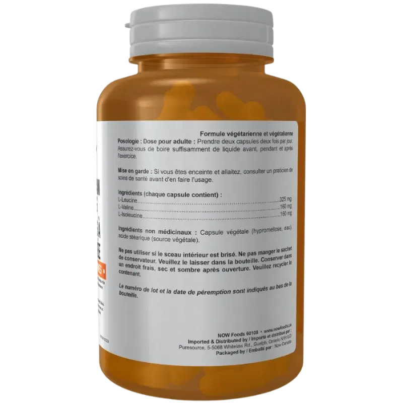 Acides aminés à chaîne ramifiée, 120 capsules | Safest & Easiest Shopping Vitamins Online | VITASHOP