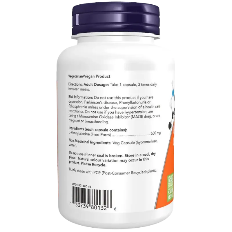 NOW Foods 나우 푸드 L-페닐알라닌 500 mg, 120 캡슐 | 매일 업데이트되는 특가 상품 | VITASHOP