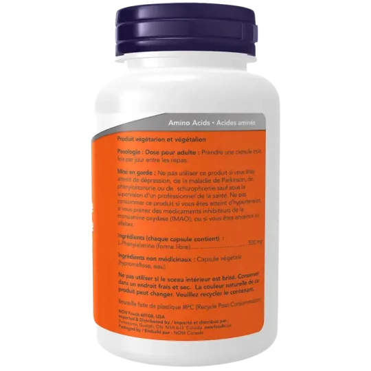 NOW Foods 나우 푸드 L-페닐알라닌 500 mg, 120 캡슐 | 매일 업데이트되는 특가 상품 | VITASHOP