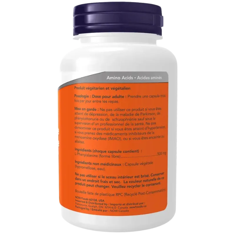 NOW Foods 나우 푸드 L-페닐알라닌 500 mg, 120 캡슐 | 매일 업데이트되는 특가 상품 | VITASHOP