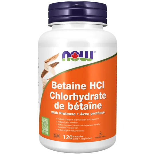NOW Foods Betaine HCl, 120 Veg Capsules | 每天不同折扣, 全网最低价格 | 种类齐全的保健品店铺 VITASHOP, 只有你想不到, 没有你买不到 !