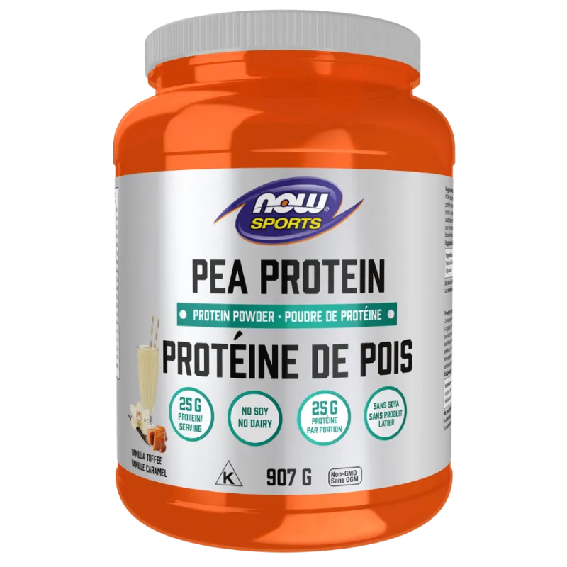 NOW Foods Pea Protein Vanilla Toffee, 907 g (EXP DATE : Nov 1 2025) | Unbeatable Prices, Daily Deals | VITASHOP