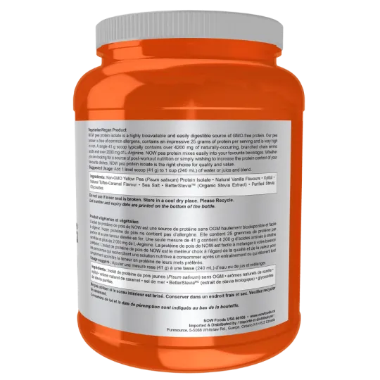 NOW Foods Pea Protein Vanilla Toffee, 907 g ́ perday Lowest Price, Daily Deals  VITASHOP