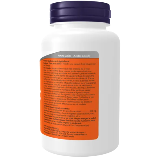 NOW Foods 나우 푸드 아세틸 L-카르니틴 500mg, 식물성 캡슐 100정 | 매일 업데이트되는 특가 상품 | VITASHOP