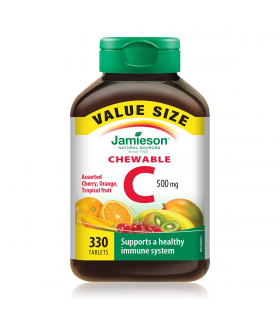Vitamin C 500 mg Assorted VALUE SIZE 330 Chewable Tablets | Safest & Easiest Shopping Vitamins Online | VITASHOP