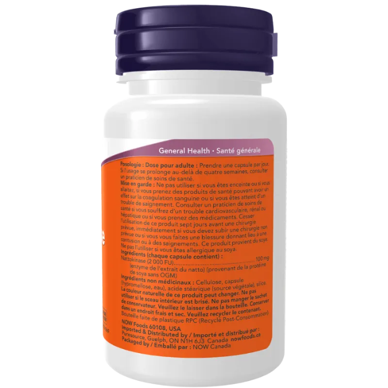 NOW Foods 나우 푸드 나토키나아제 100 mg, 60 캡슐 | 매일 업데이트되는 특가 상품 | VITASHOP