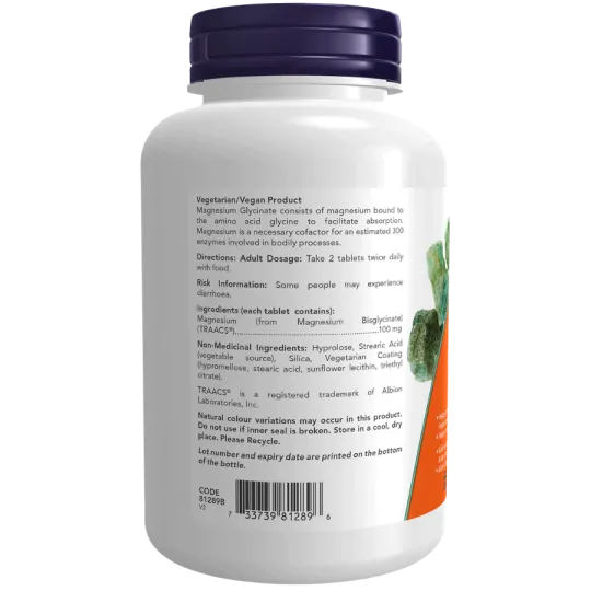 나우푸드 마그네슘 비스글리시네이트 100mg 180정 | 비타샵