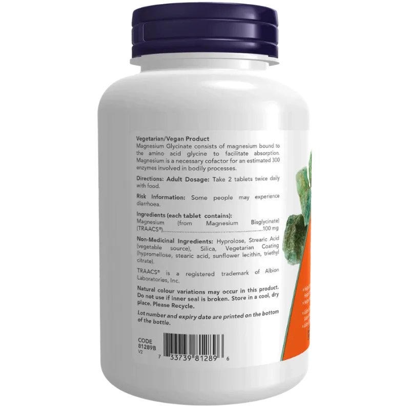 나우푸드 마그네슘 비스글리시네이트 100mg 180정 | 비타샵