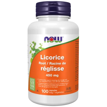 NOW Foods Licorice Root 450 mg, 100 Capsules | Unbeatable Prices, Daily Deals | VITASHOP