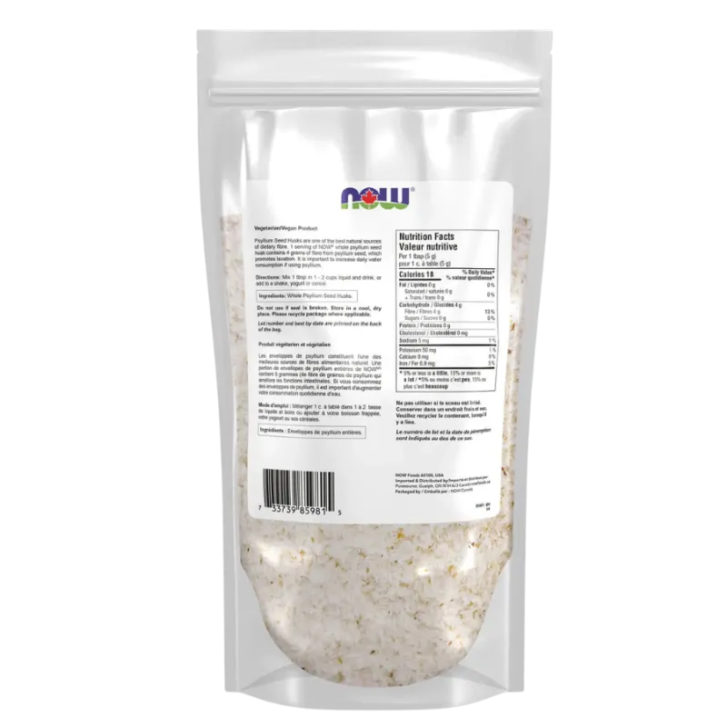 NOW Foods Whole Psyllium Husks, 454 g | 每天不同折扣, 全网最低价格 | 种类齐全的保健品店铺 VITASHOP, 只有你想不到, 没有你买不到 !