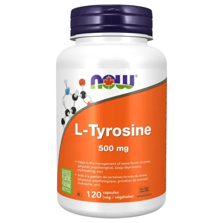 NOW Foods L-Tyrosine 500 mg, 120 Capsules | Unbeatable Prices, Daily Deals | VITASHOP