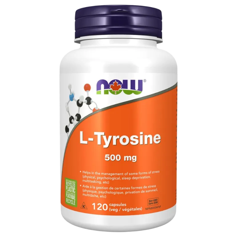 NOW Foods L-Tyrosine 500 mg, 120 Capsules | Unbeatable Prices, Daily Deals | VITASHOP