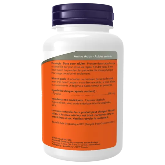 NOW Foods L-Tyrosine 500 mg, 120 Capsules | Unbeatable Prices, Daily Deals | VITASHOP